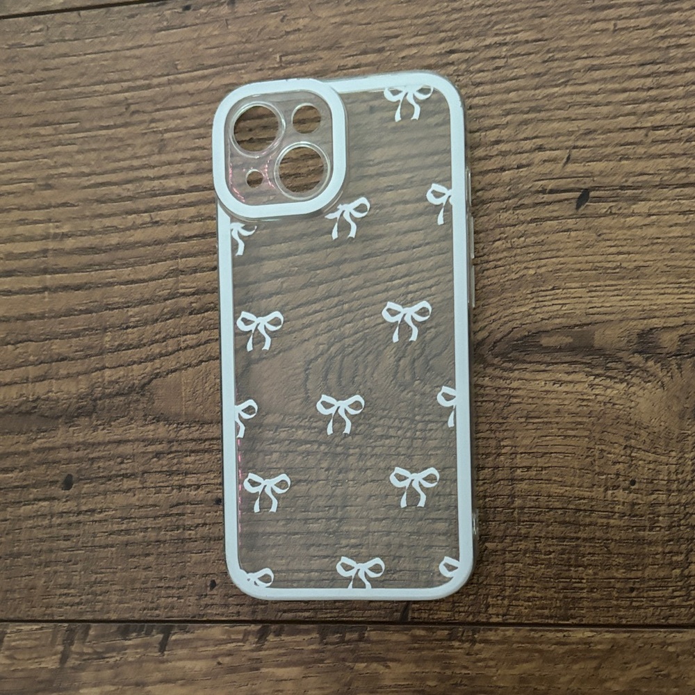 White Bow Pattern Phone Case